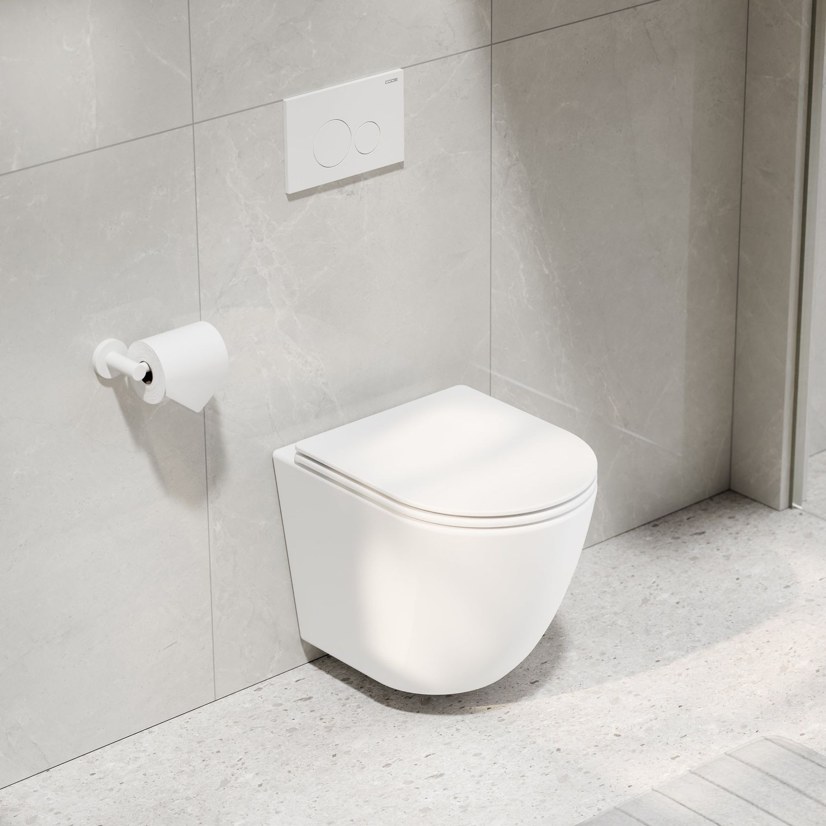 Flow Typhoon Wall Hung Toilet Suite | Matte White Btn gallery detail image