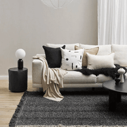 Baya Ulster Floor Rug - Black/Natural | Three Sizes gallery detail image