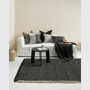 Baya Ulster Floor Rug - Black/Natural | Three Sizes gallery detail image