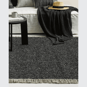 Baya Ulster Floor Rug - Black/Natural | Three Sizes gallery detail image