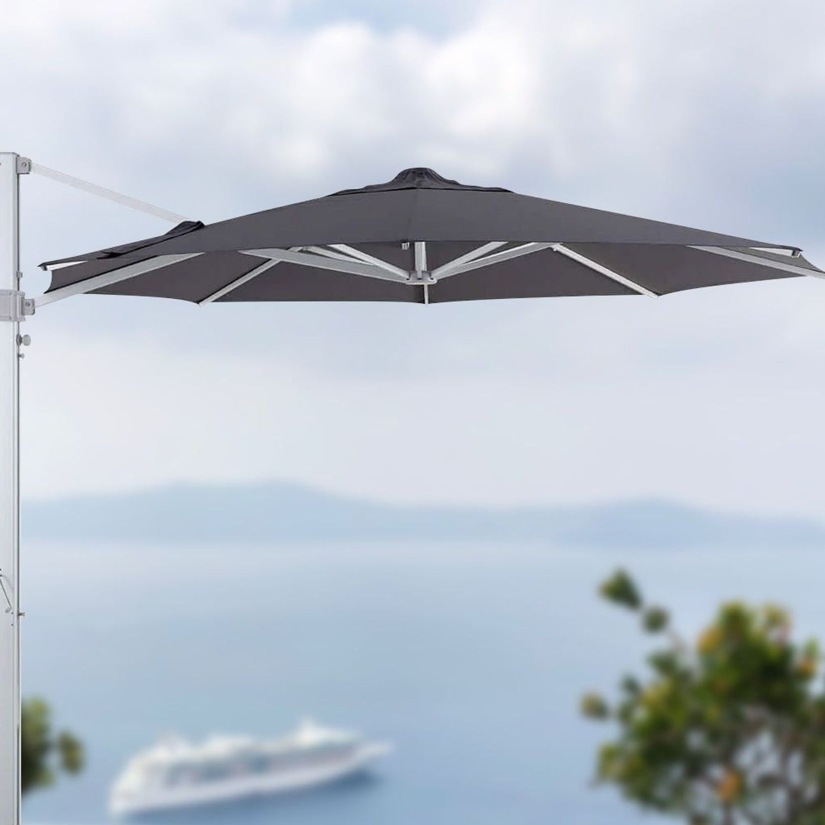 Alabaster 4m Round Cantilever Umbrella gallery detail image