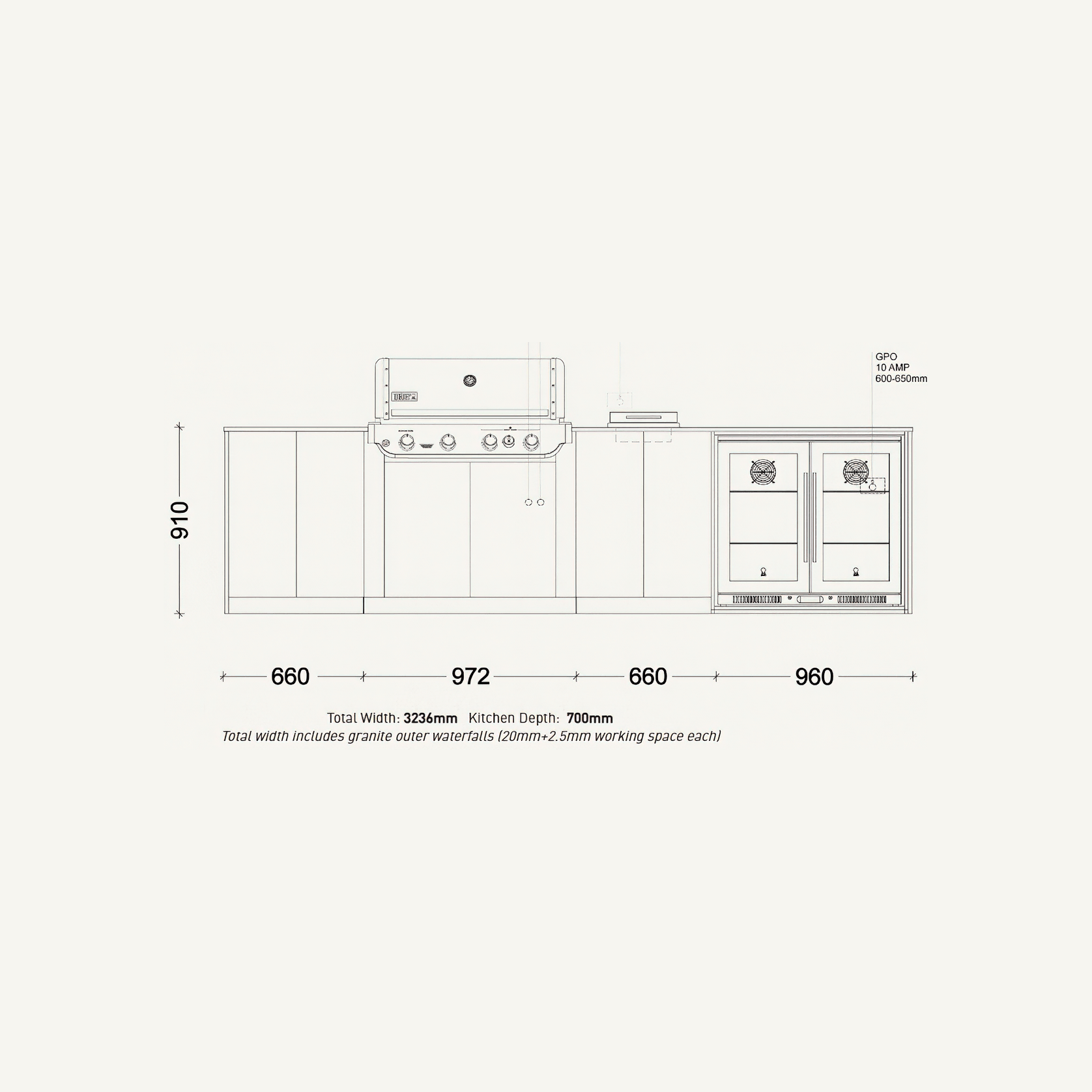 Weber Heathcote Outdoor Kitchen | SELECT Range gallery detail image