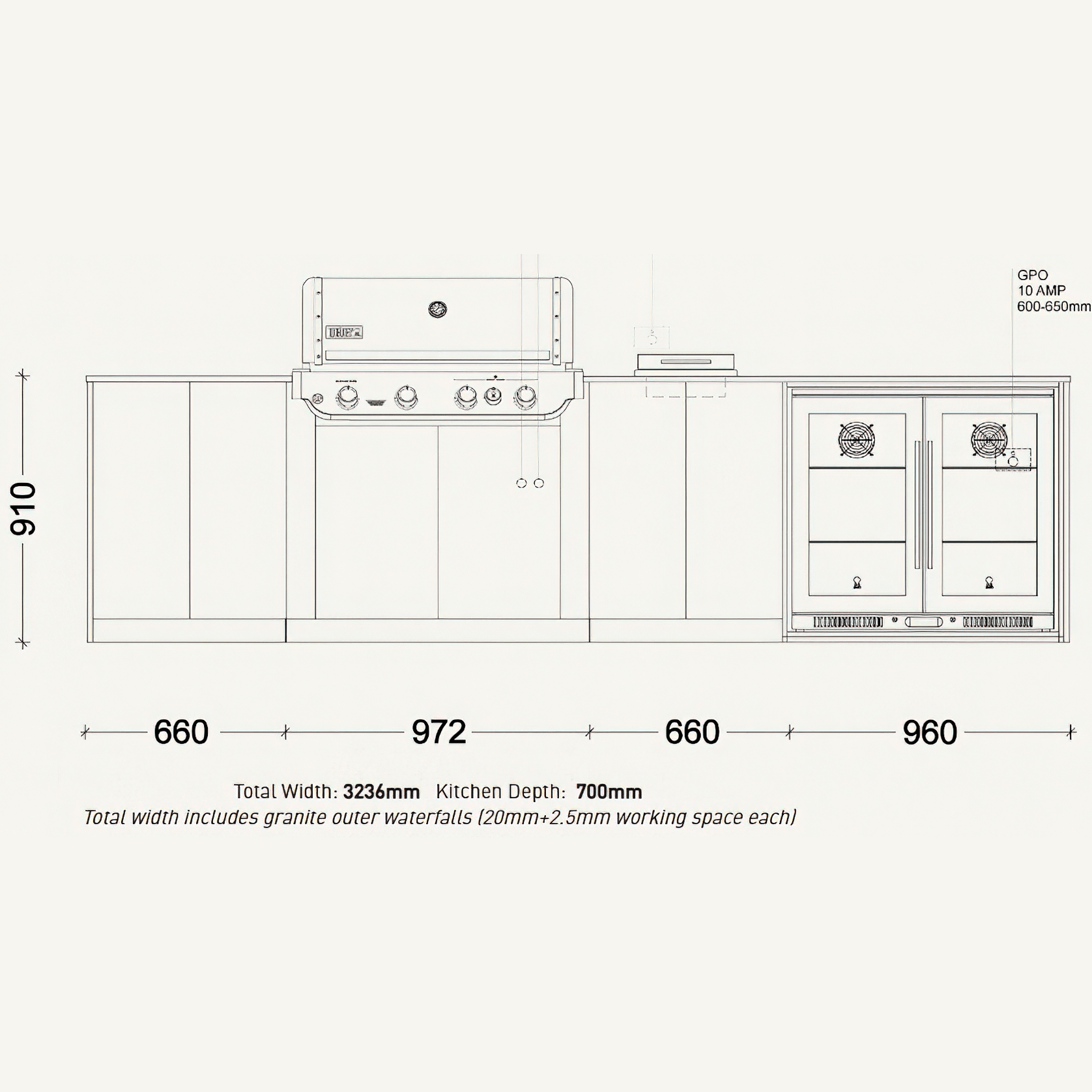 Weber Heathcote Outdoor Kitchen | SELECT Range gallery detail image