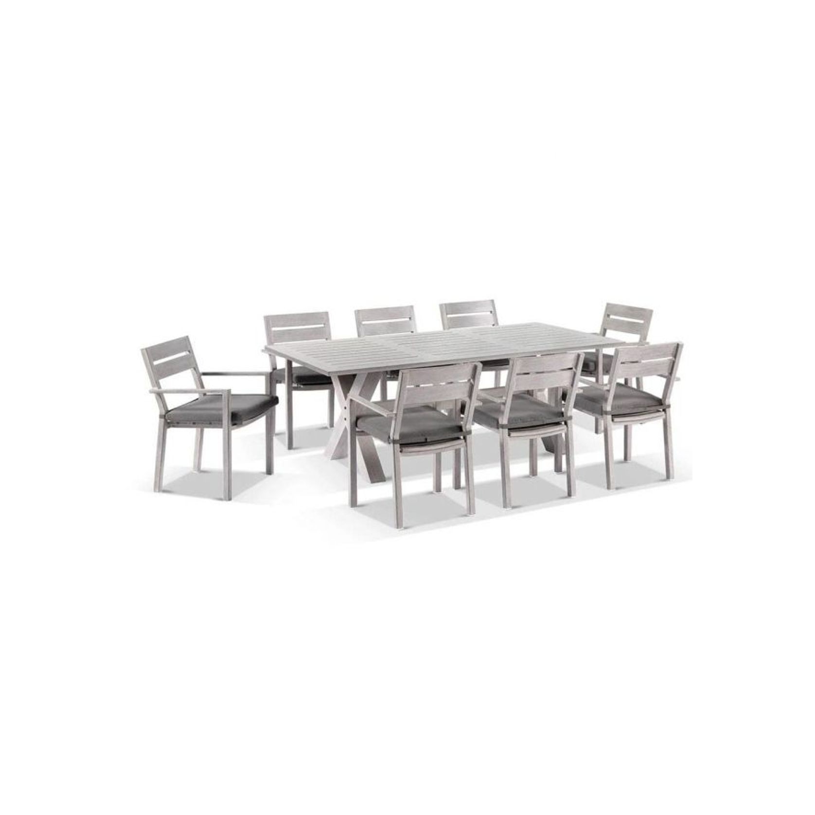 AGED TAHITIAN DINING SET W/ SANTORINI CHAIRS gallery detail image