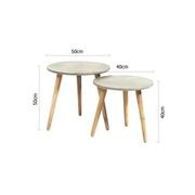 Ellie Round Outdoor Poly Cement Coffee Table gallery detail image