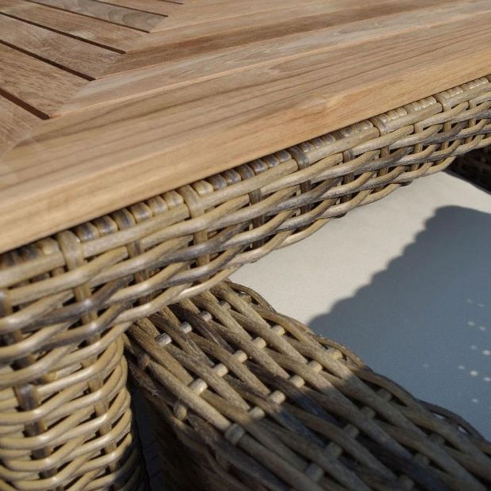 Sahara 8 Square Dining Setting In Half Round Wicker gallery detail image