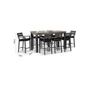 Balmoral Aluminium Bar Table With 8 Capri Bar Stools gallery detail image