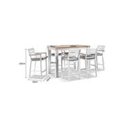 Balmoral 1.5m Aluminium Bar Table w/ 6 Capri Bar stools gallery detail image