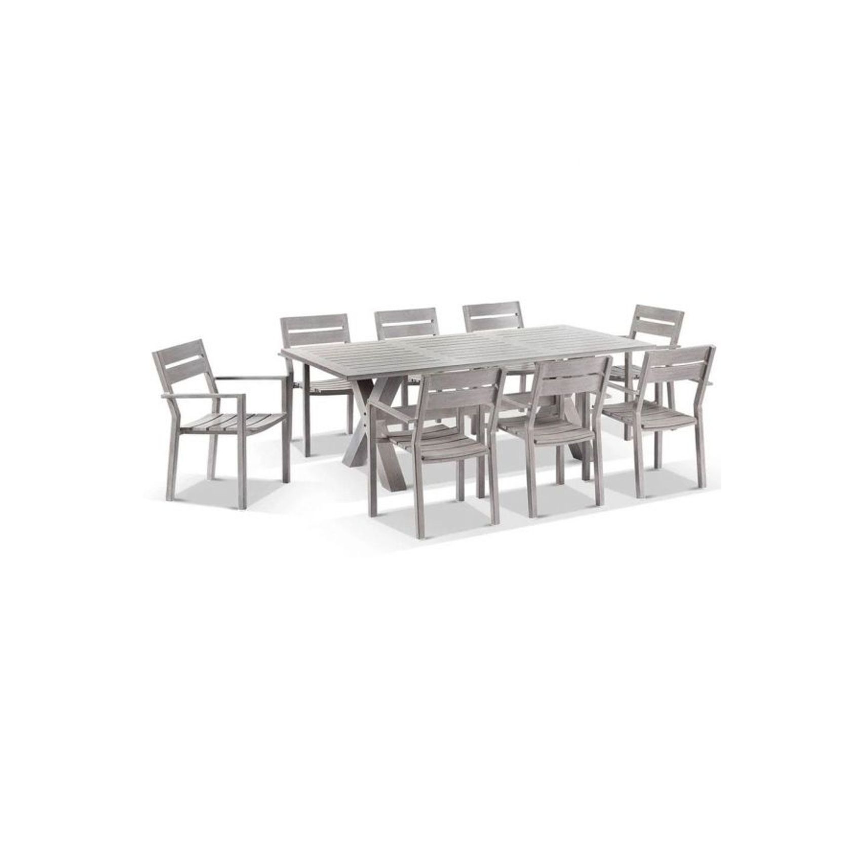 AGED TAHITIAN DINING SET W/ SANTORINI CHAIRS gallery detail image
