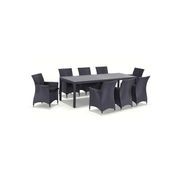 Roman 8 Rectangle Outdoor Dining Table & Chairs Set gallery detail image