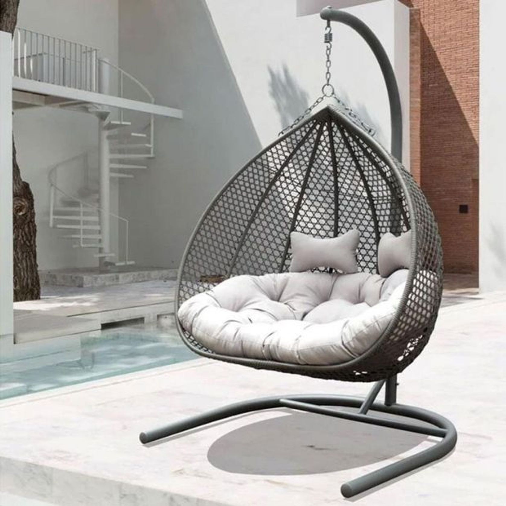Alfie Double Hanging Egg Chair gallery detail image