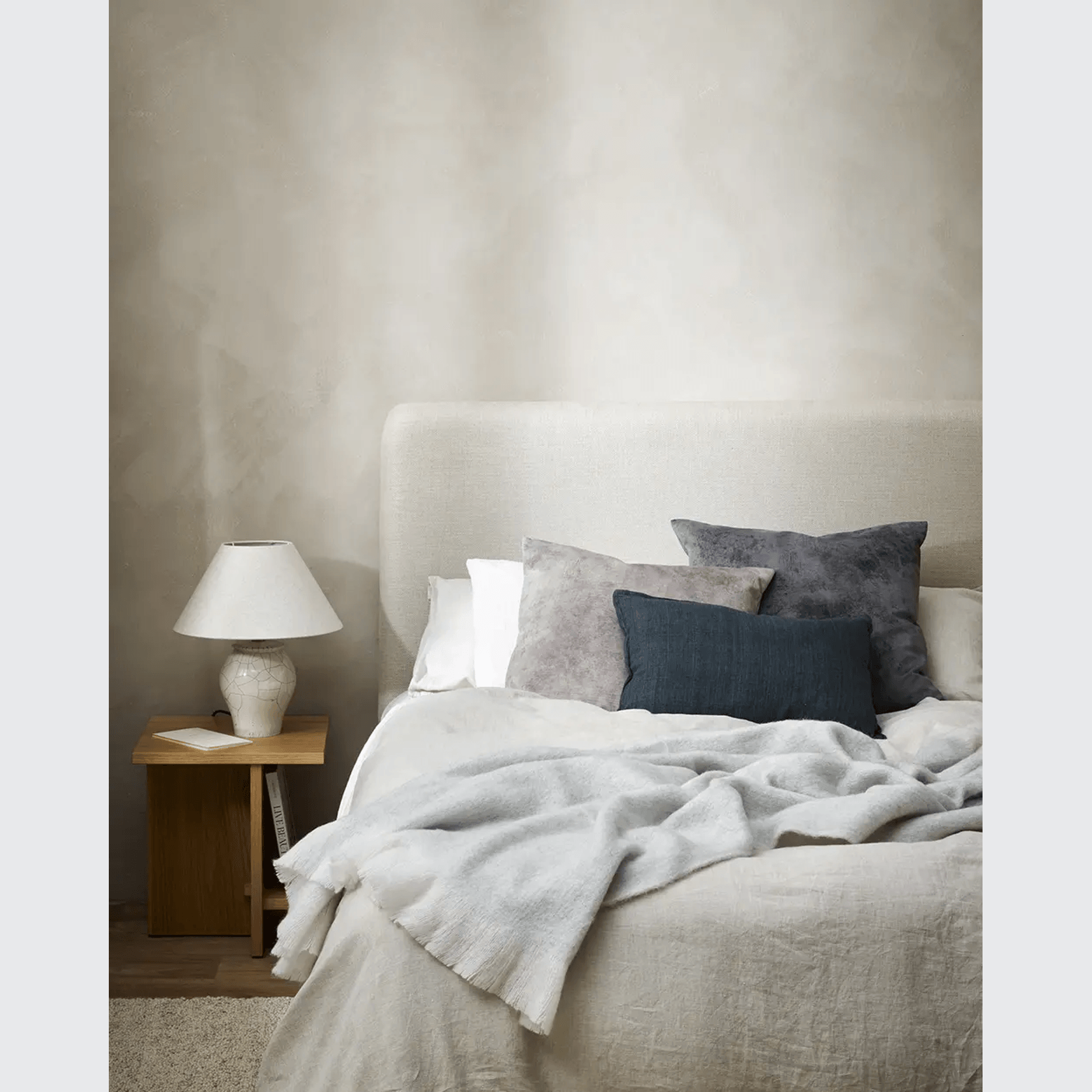 Baya Theo Velvet Cushion - Trout | Large 60 x 60cm gallery detail image