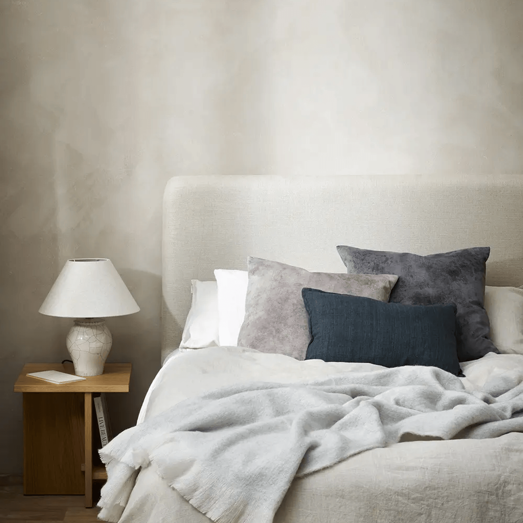 Baya Theo Velvet Cushion - Trout | Large 60 x 60cm gallery detail image