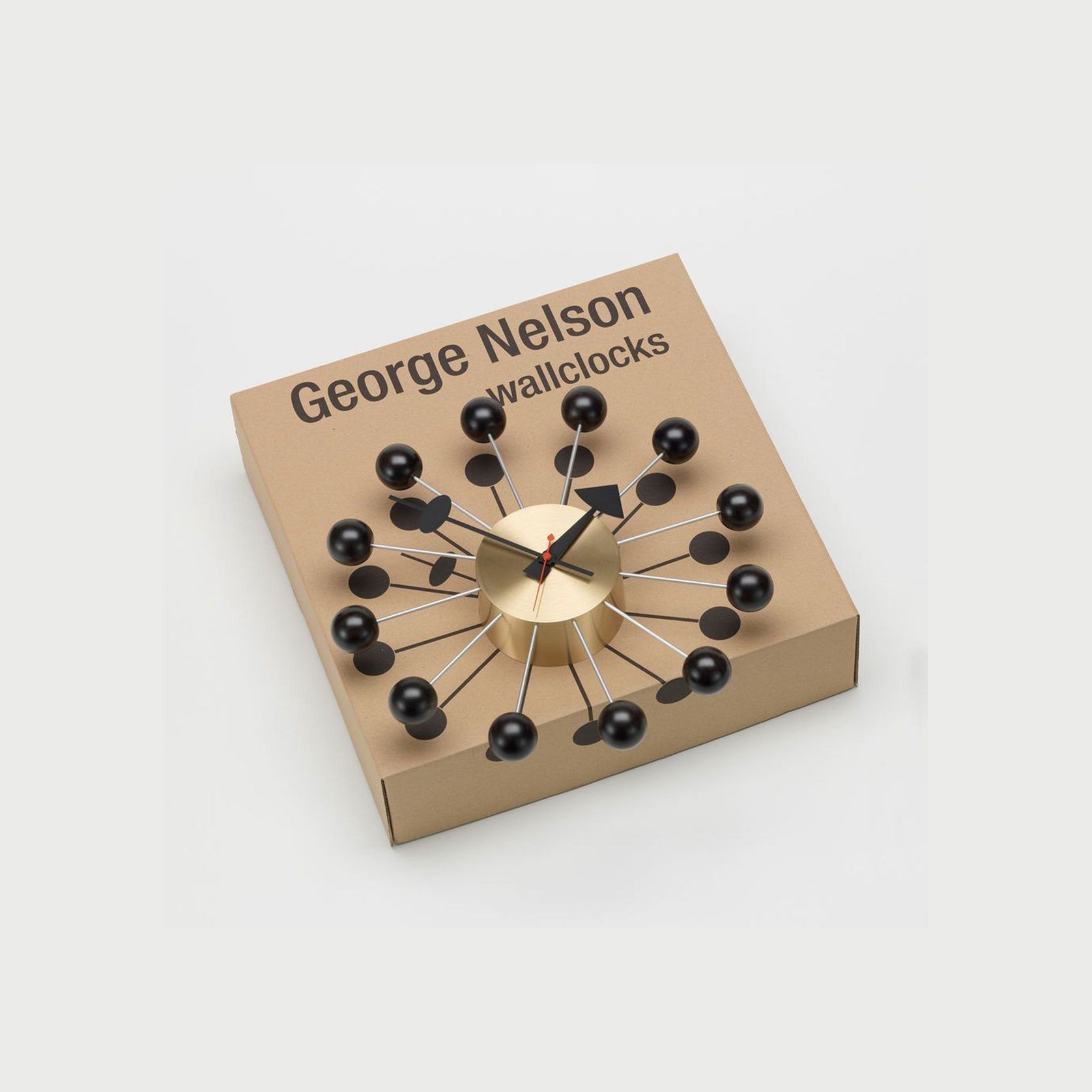 Vitra | George Nelson Ball Clock | Black + Brass gallery detail image