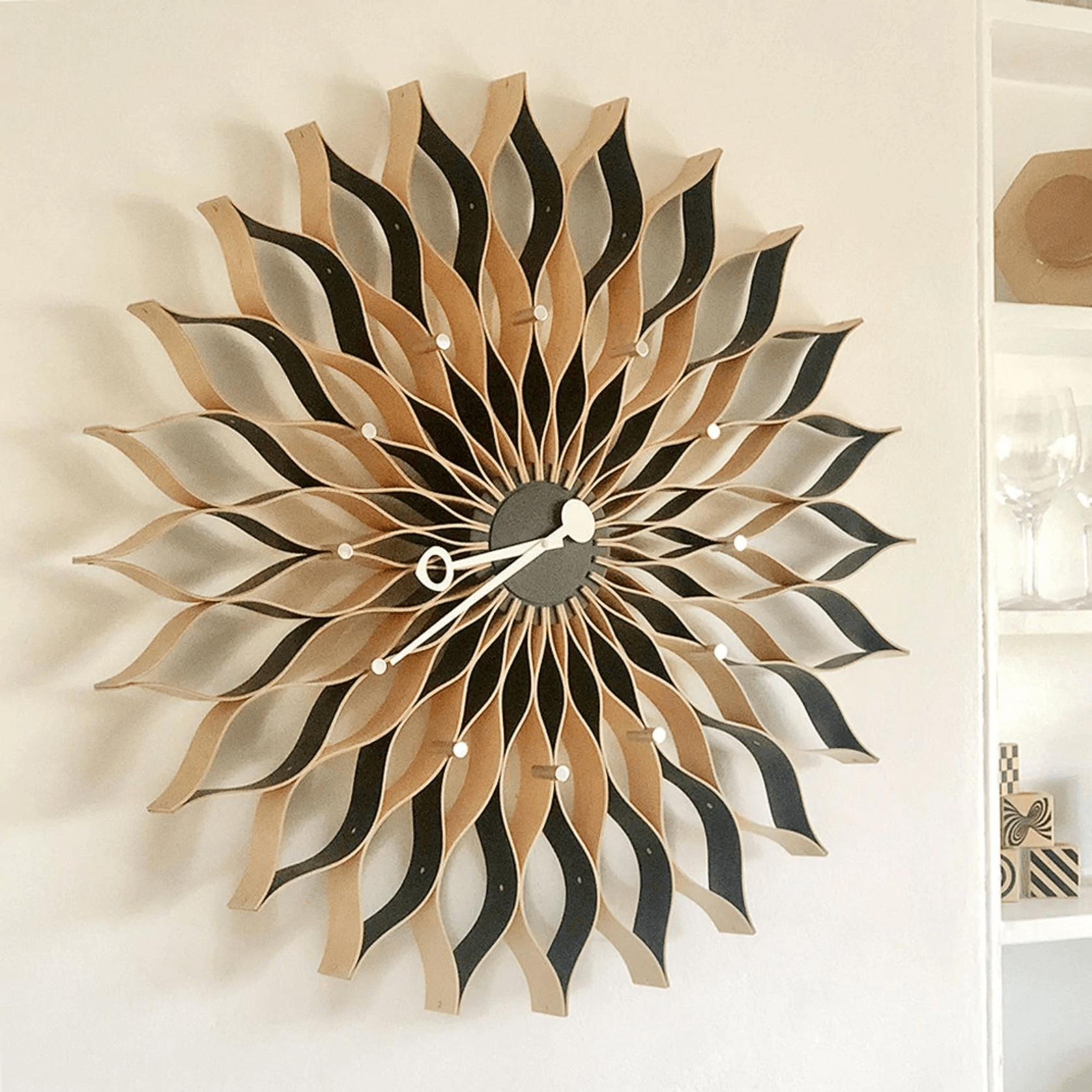 Vitra Nelson Sunflower Clock BirchBlack ArchiPro AU