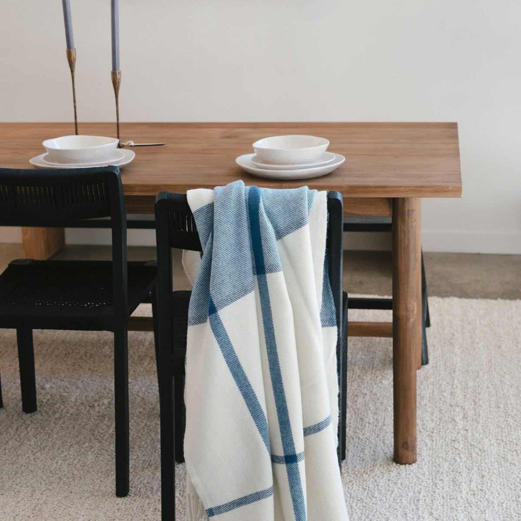 Ruanui Station Lambswool Throw -  Wakarua White gallery detail image