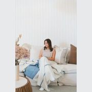 Ruanui Station Lambswool Throw -  Wakarua White gallery detail image