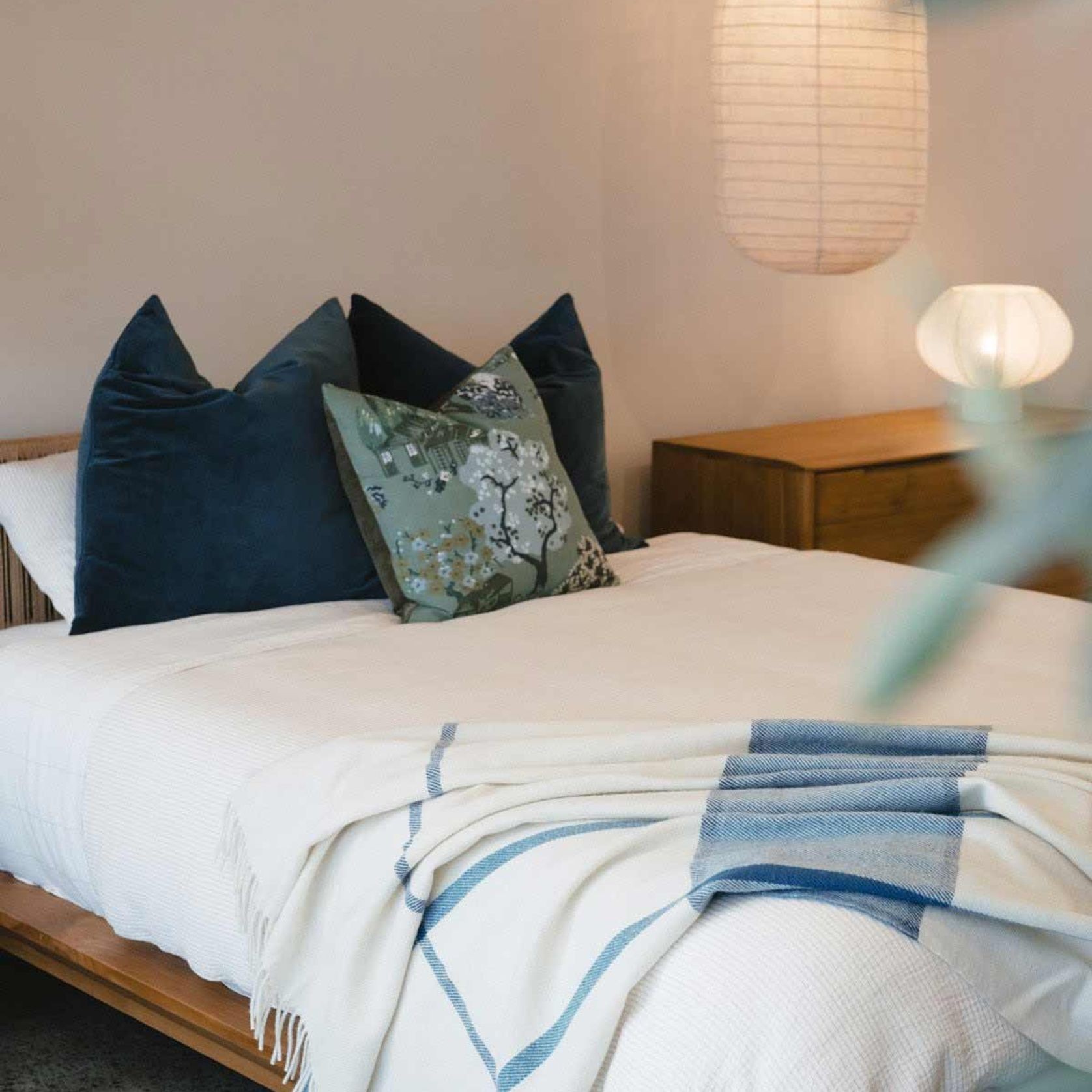 Ruanui Station Lambswool Throw -  Wakarua White gallery detail image