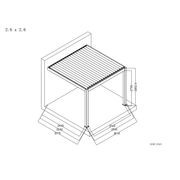 Baltic Motorised Wall Mounted Louvre Roof Aluminium Pergola gallery detail image