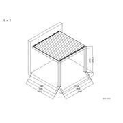 Baltic Manual Wall Mounted Louvre Roof Aluminium Pergola gallery detail image