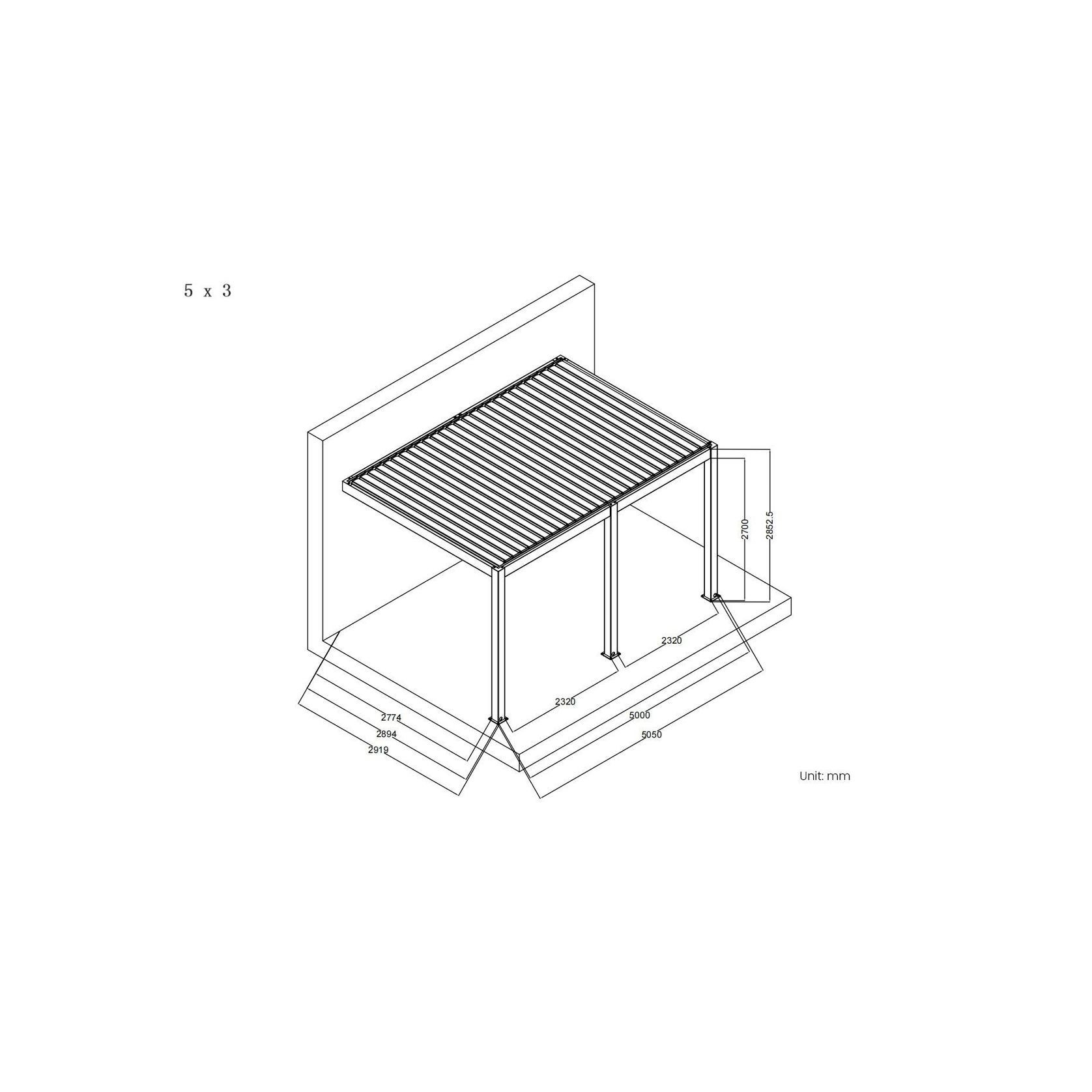 Baltic Motorised Wall Mounted Louvre Roof / Pergola gallery detail image