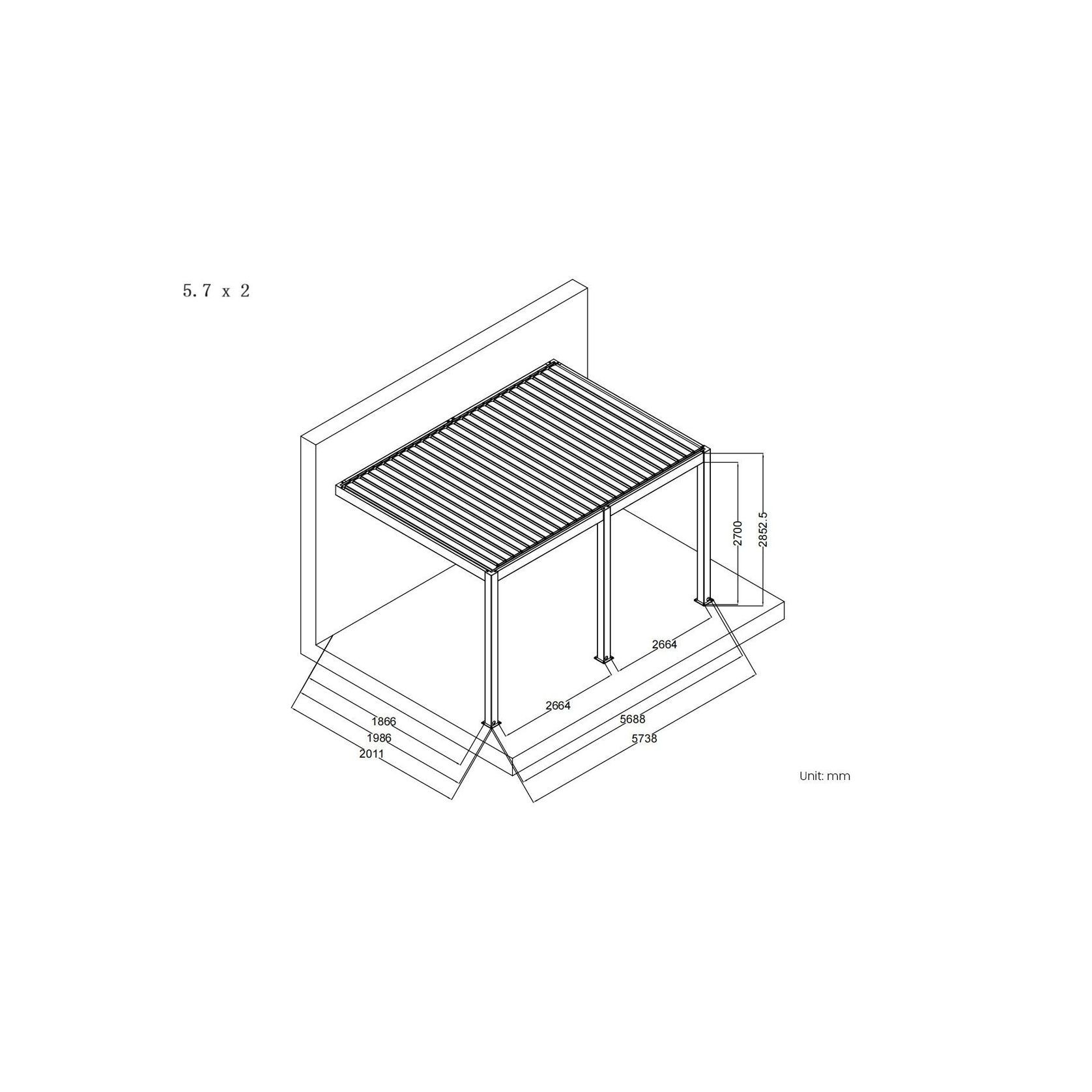 Baltic Motorised Wall Mounted Louvre Roof / Pergola gallery detail image