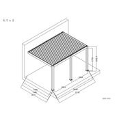 Baltic Manual Wall Mounted Louvre Roof Aluminium Pergola gallery detail image