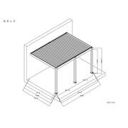 Baltic Motorised Wall Mounted Louvre Roof Aluminium Pergola gallery detail image