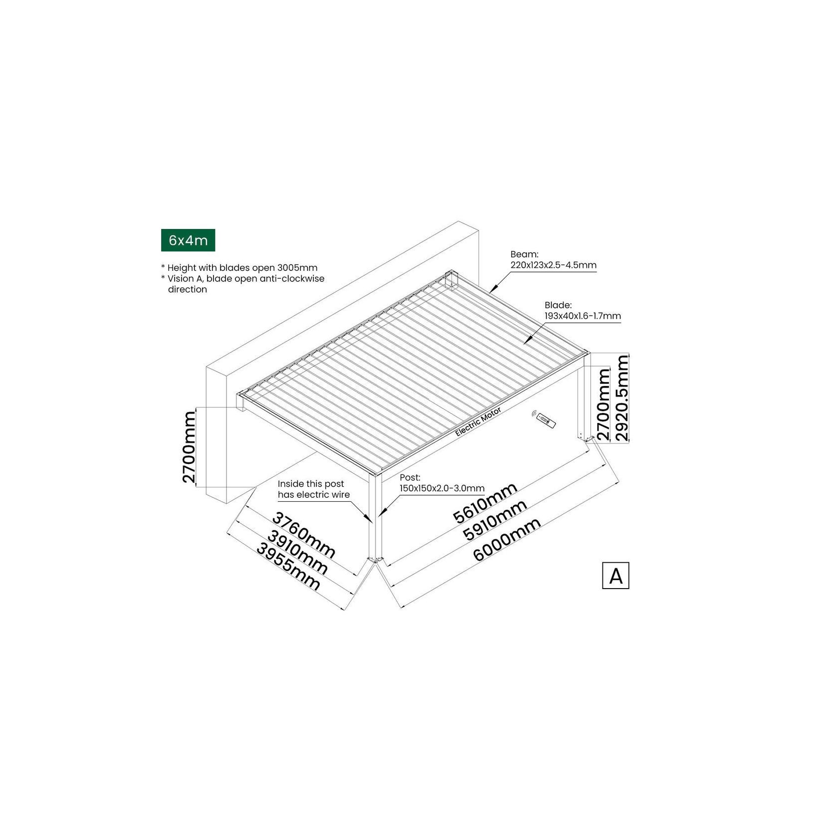 Tasman Motorised Wall Mounted Louvre Roof gallery detail image
