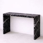 Waterfall Hallway Console - Black Marquina Marble gallery detail image