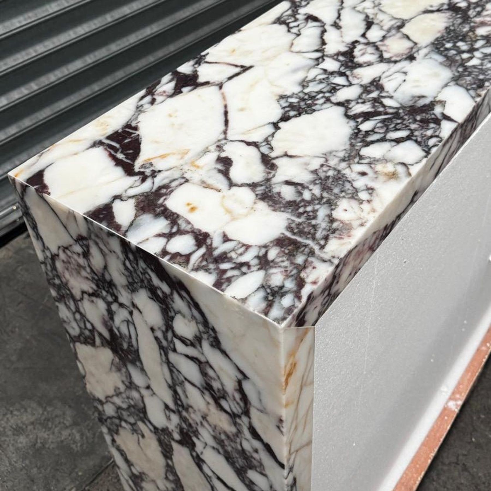 Waterfall Hallway Console - Viola Calacatta Marble gallery detail image