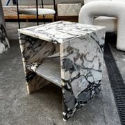 Waterfall Side Table - Milky Blue Marble gallery detail image