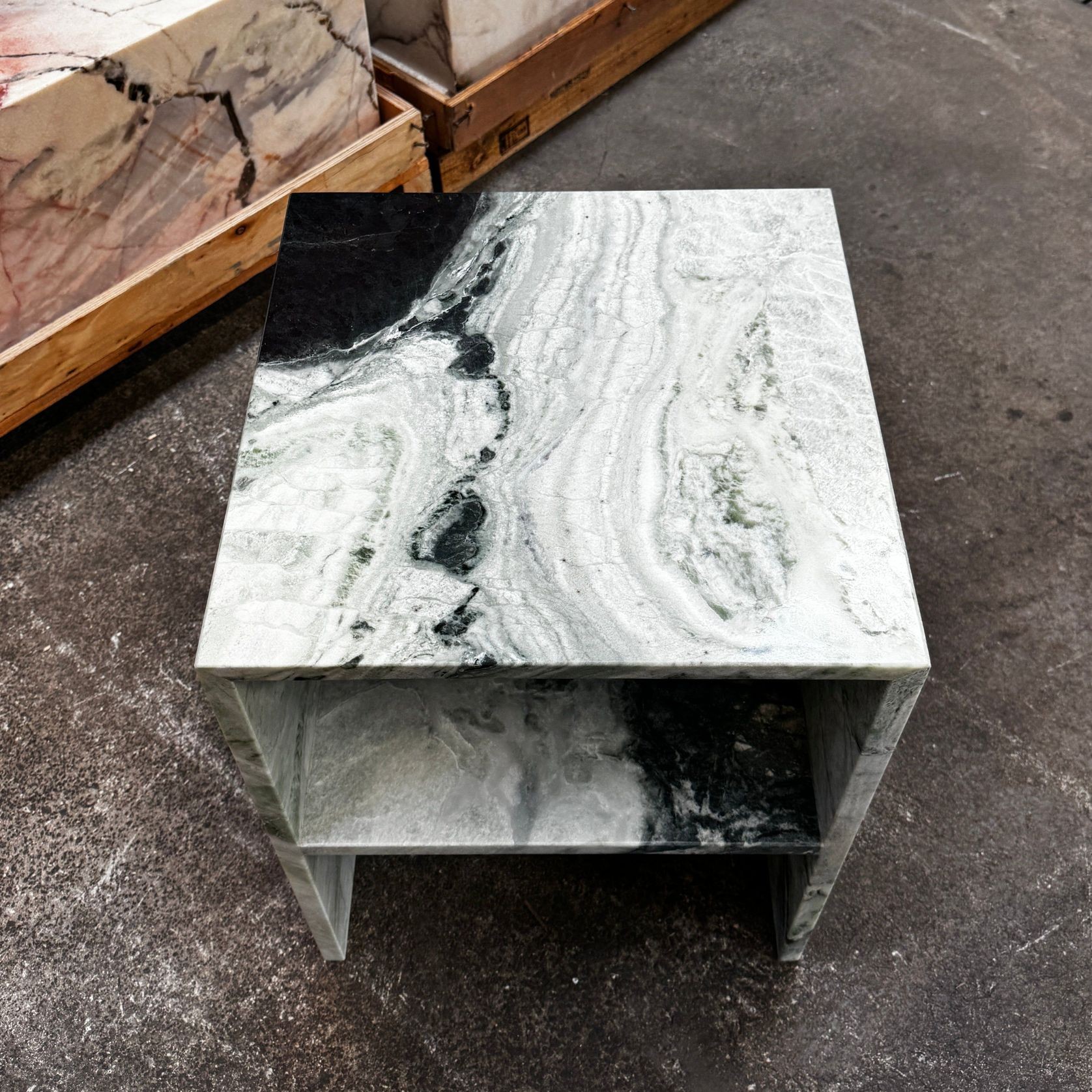 Waterfall Side Table - Twill Green gallery detail image