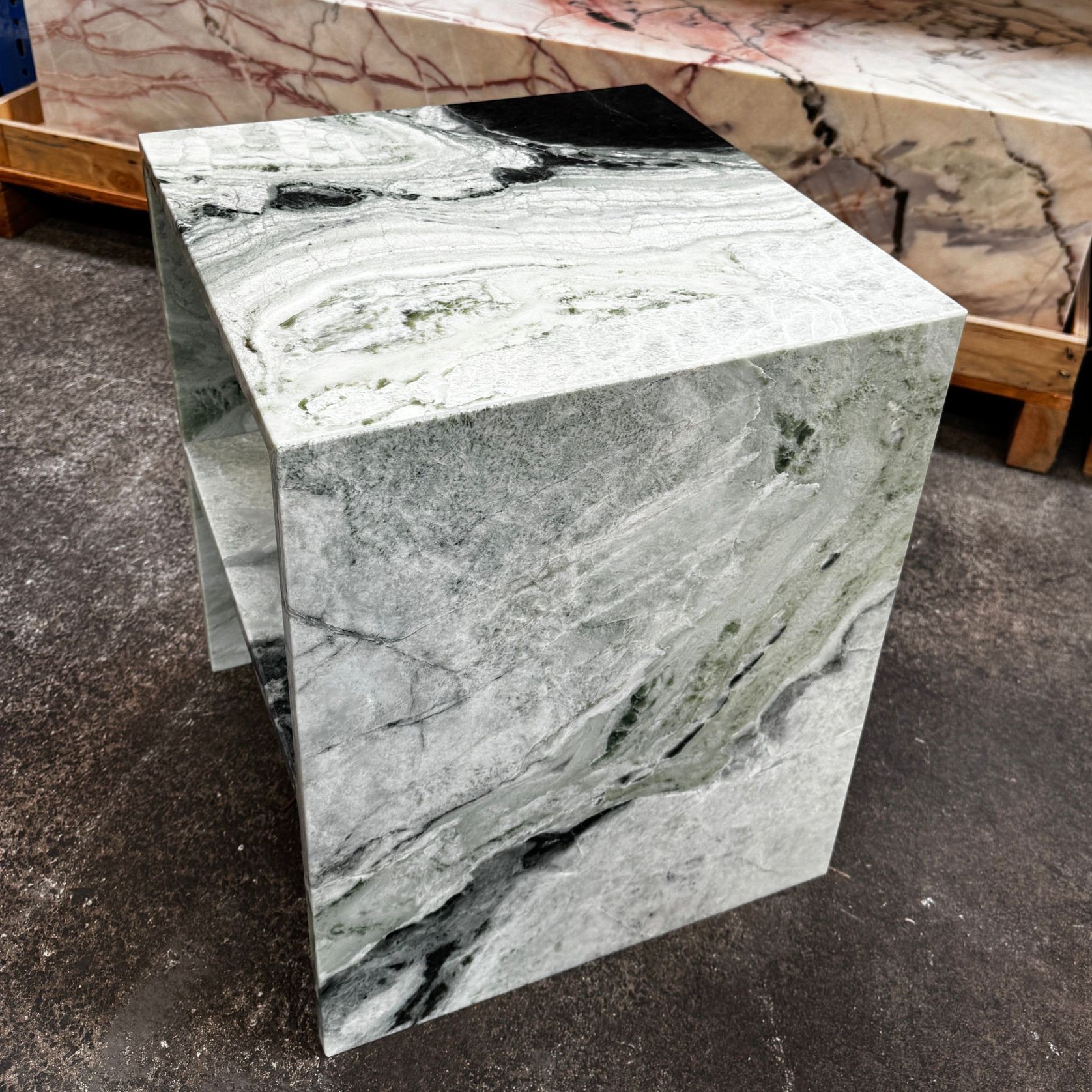 Waterfall Side Table - Twill Green gallery detail image