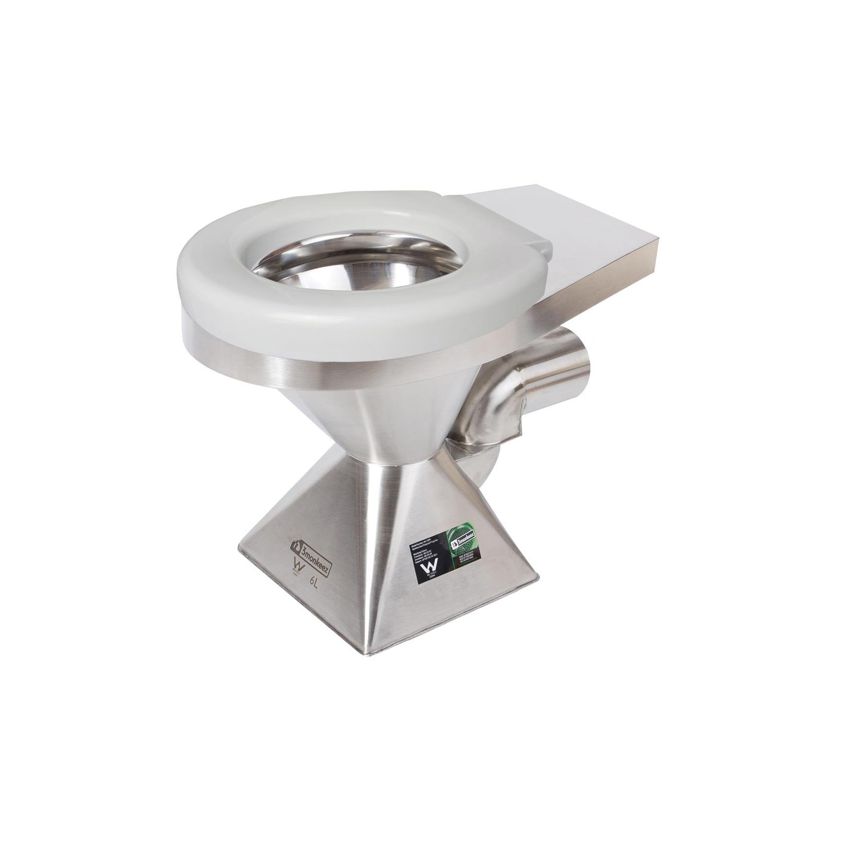 Disabled Pedestal Toilet Pan - P Trap with Assistance Single Flap White Toilet Seat gallery detail image