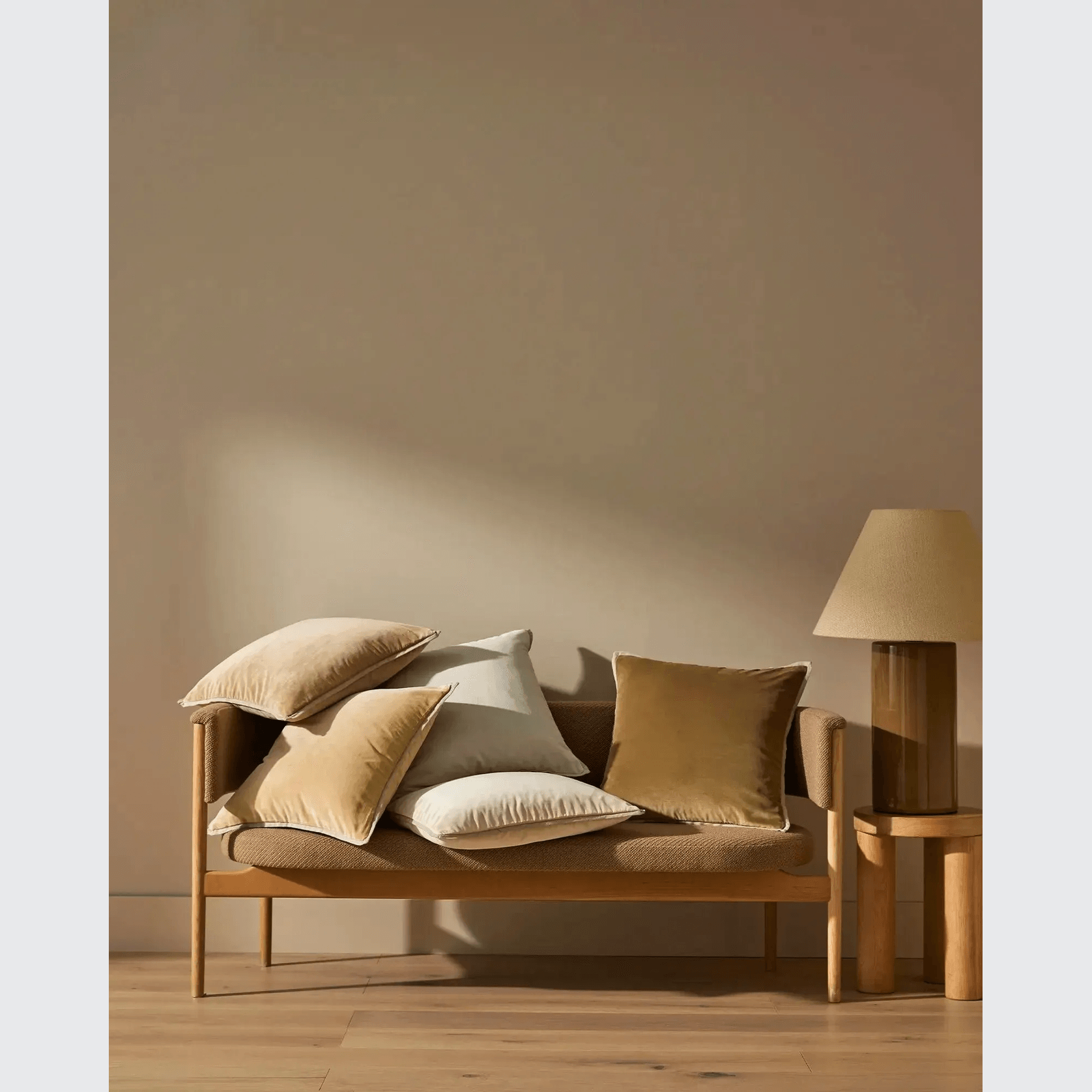 Weave Home Francesca Cushion - Olive | Velvet gallery detail image