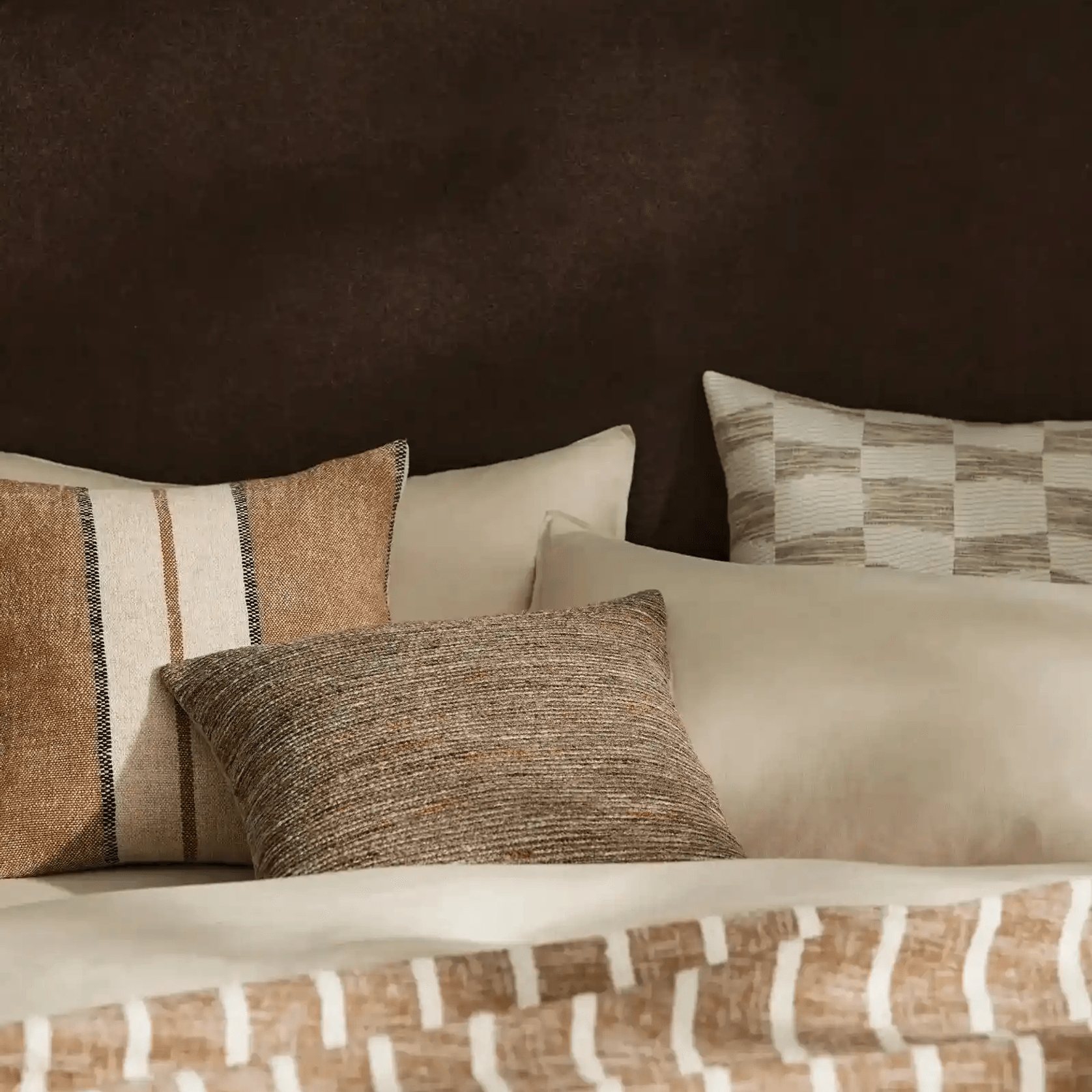 Weave Home Vista Cushion - Natural | Chunky Linen/Wool Blend gallery detail image