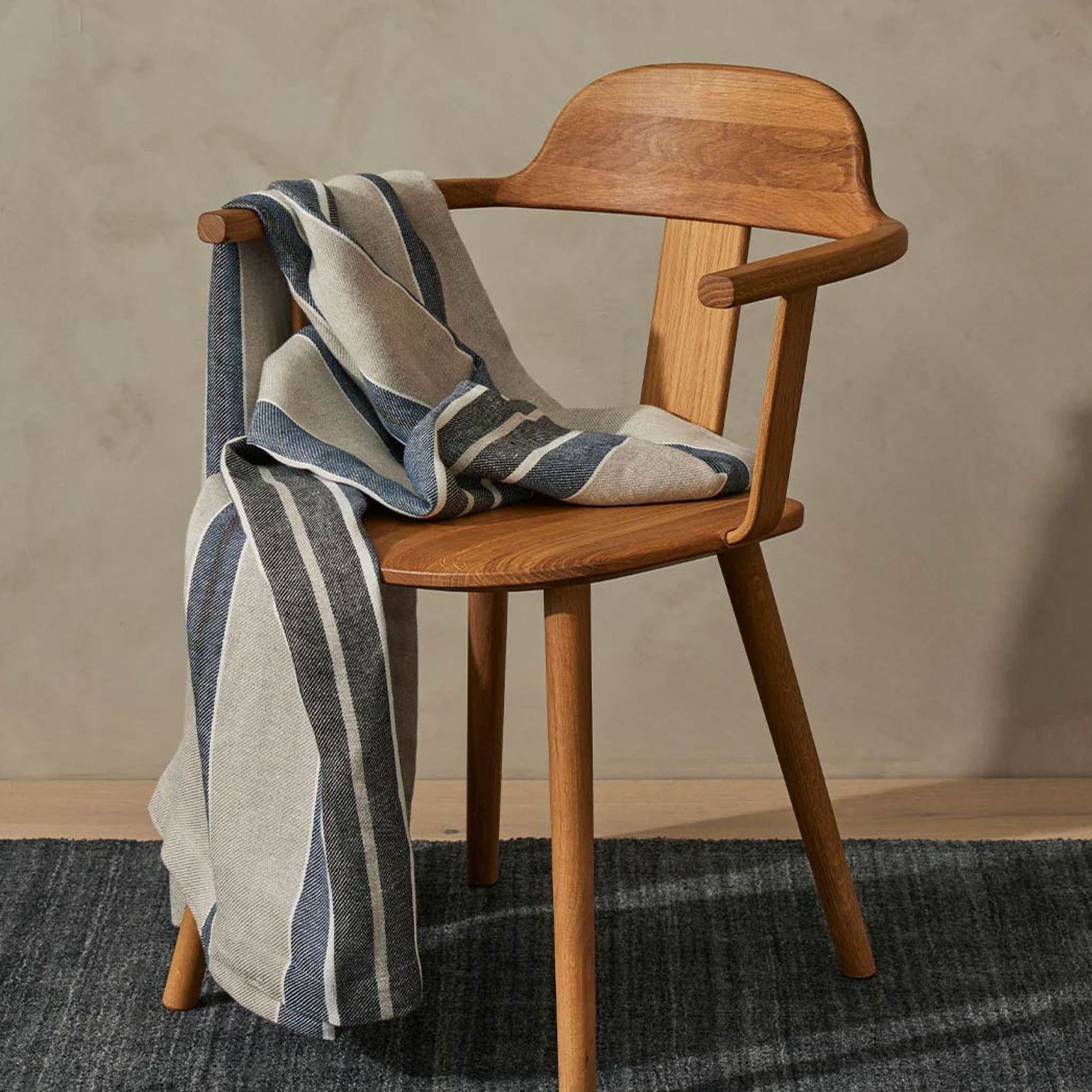 Weave Home European Linen Franco Throw - Denim gallery detail image