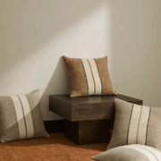 Weave Home Ottavio Cushion - Earth | Textured Stripe gallery detail image