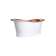 The Copper Bath Tub - Shanti Copper Double Slipper Smooth 1700mm - CB5017-D67 gallery detail image