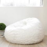 Fur Bean Bag - White Polo gallery detail image