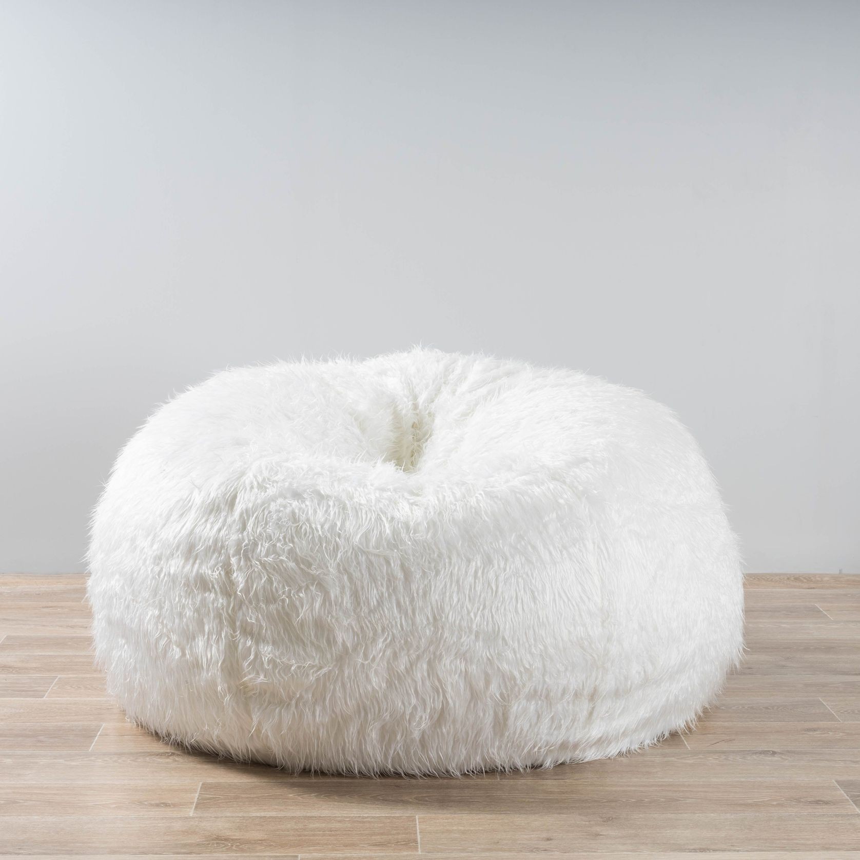 Fur Bean Bag - White Polo gallery detail image