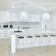 Whitewash Rattan Lace Pendant Light - Amalfi - 2 Sizes gallery detail image