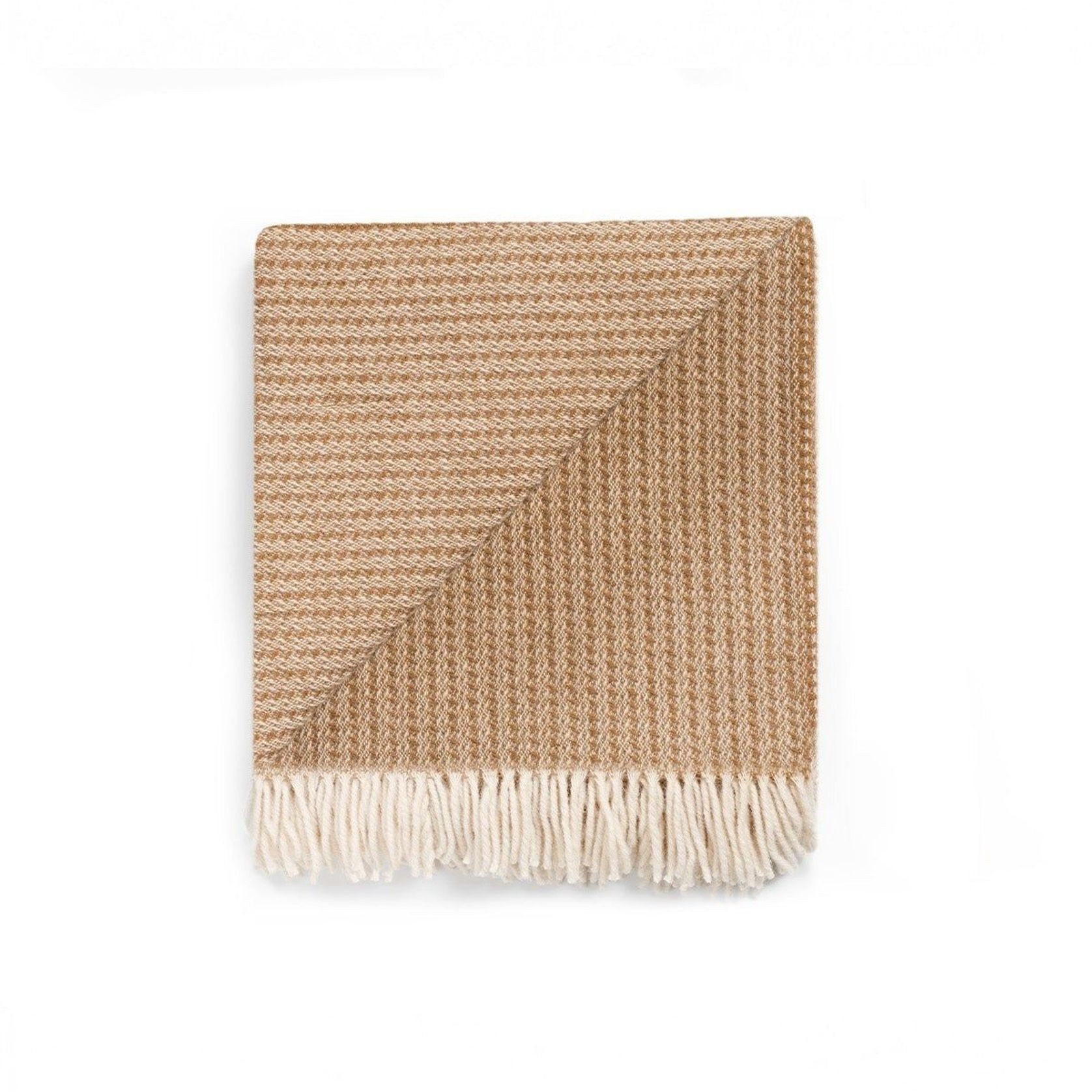 Ruanui Station Lambswool Waffle Throw - Winiata Wheat gallery detail image