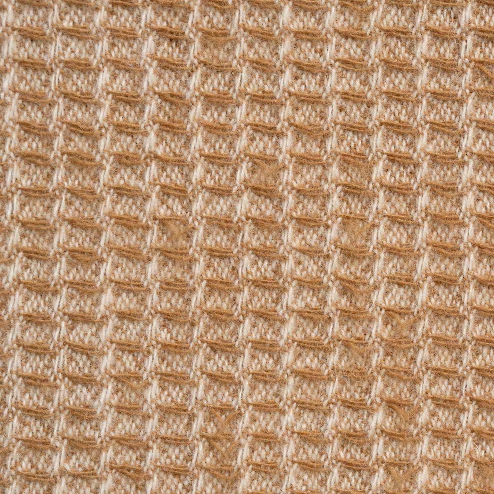 Ruanui Station Lambswool Waffle Throw - Winiata Wheat gallery detail image