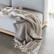 Baya Flagstone Throw Blanket - Fawn | 100% NZ Wool gallery detail image
