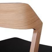 Merano Dining Chair - Natural Oak - Black Pad - by TON gallery detail image