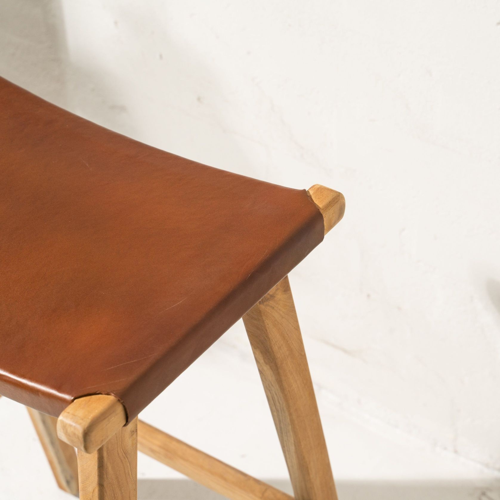 Yana Leather Barstool gallery detail image