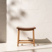 Yana Leather Footstool gallery detail image