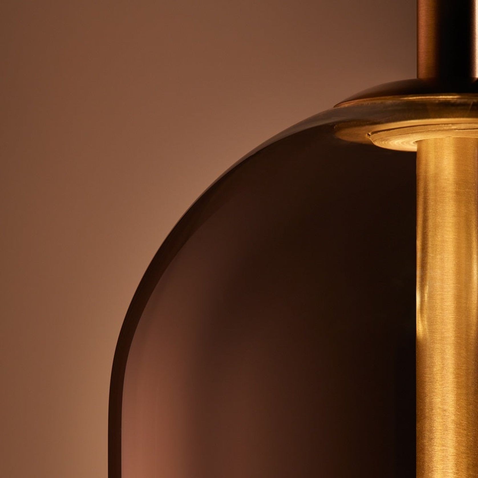Ombre 1 Light Glass Pendant - Small in Smoke gallery detail image